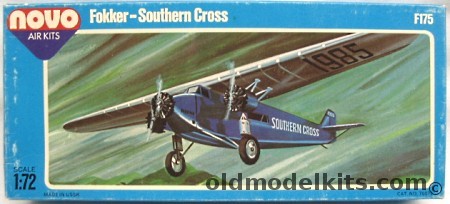 Novo 1/72 Fokker VII B-3M Southern Cross - (ex-Frog), F175 plastic model kit